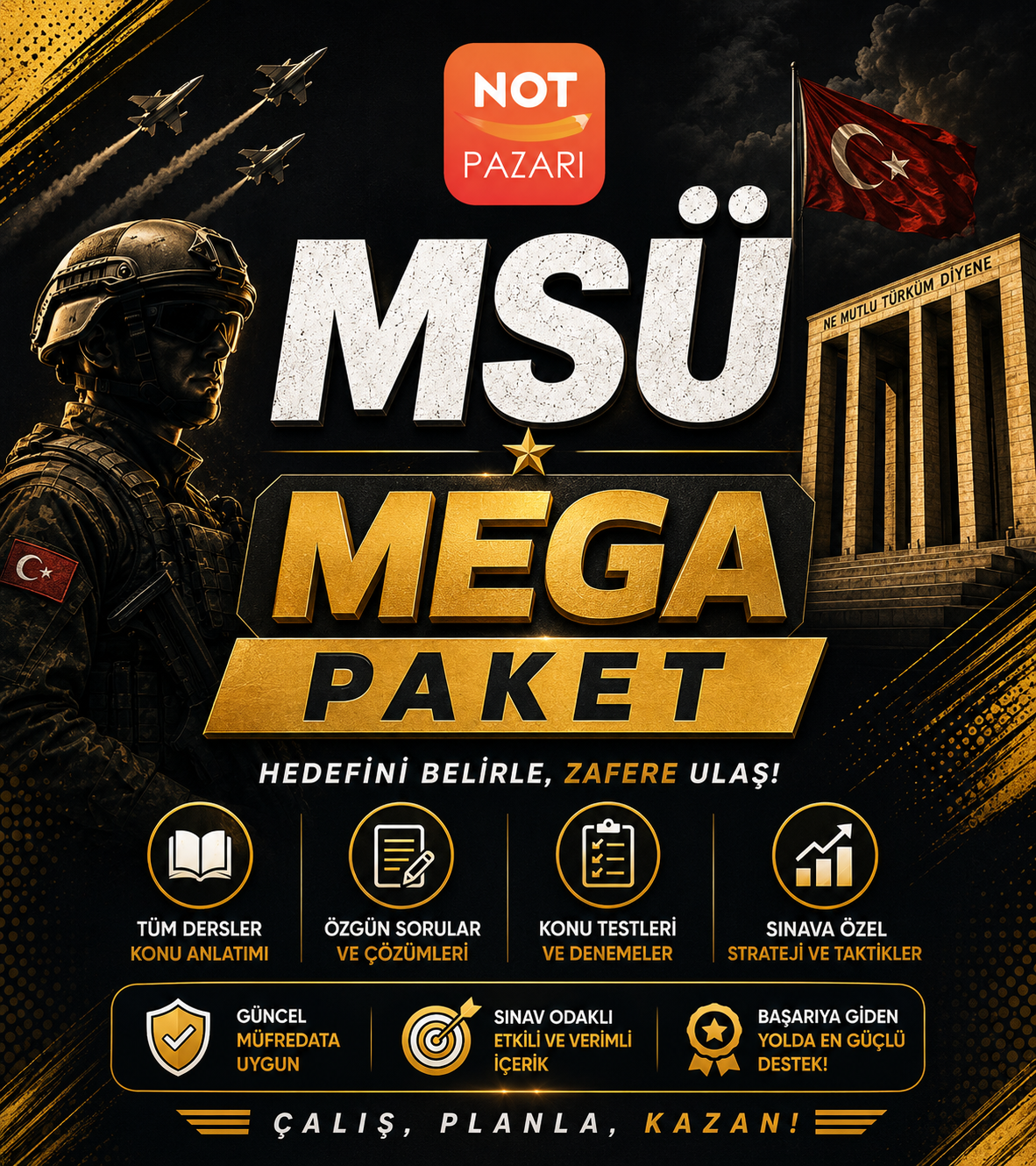2026 MSÜ Mega Hazırlık Paketi | Tüm Dersler | Konu Anlatımı + Son Tekrar & Altın Bilgiler | Dijital PDF Seti