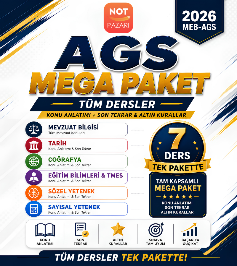 2026 MEB-AGS Tüm Dersler Mega Paket | Konu Anlatımı + Son Tekrar